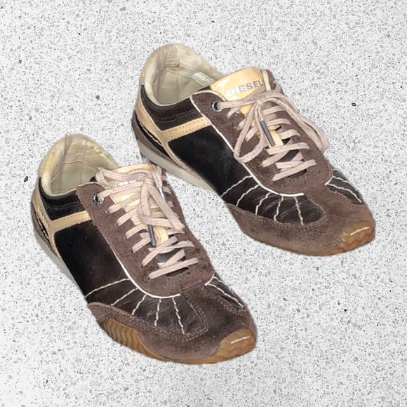 Diesel Shoes | Diesel Earth Brown Leather Dacosta Sneakers | Color: Brown | Size: 6 | Pm-39498142's Closet